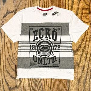 Ecko Unltd Y2K Style Striped T Shirt